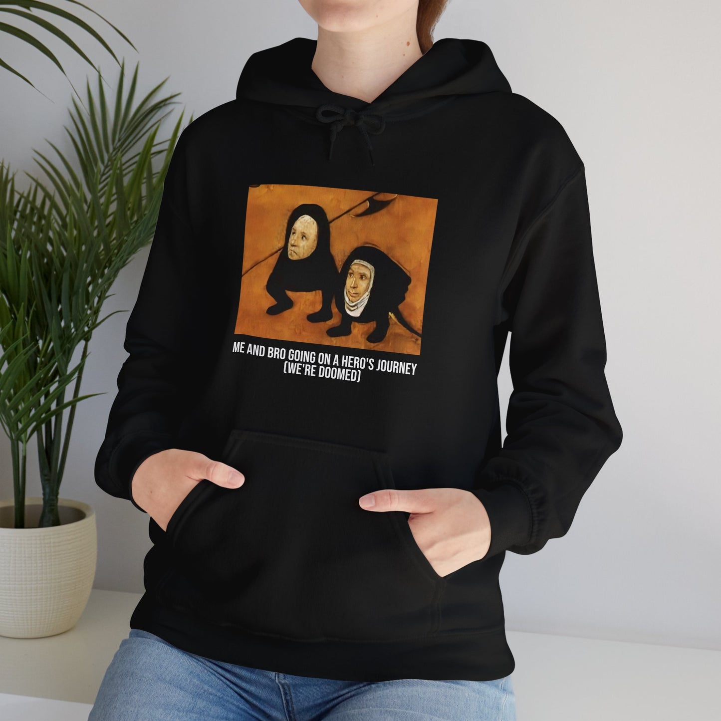 Hooded Sweatshirt - Hell (Fragment of Last Judgment) by Hieronymus Bosch (Front)