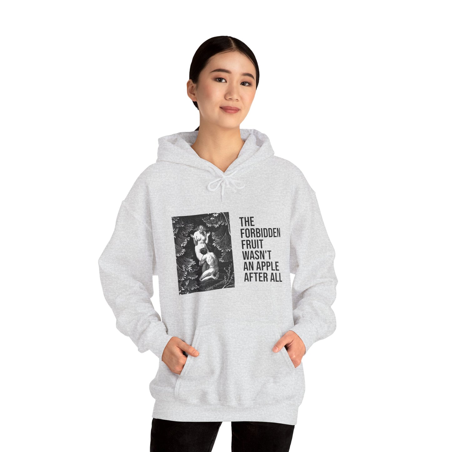 Hooded Sweatshirt- Adam and Eve in Paradise by Max Svabinsky