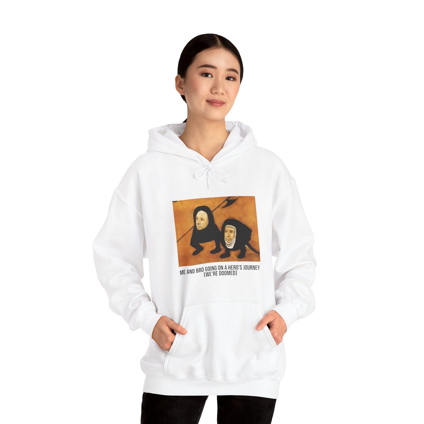 Hooded Sweatshirt - Hell (Fragment of Last Judgment) by Hieronymus Bosch (Front)