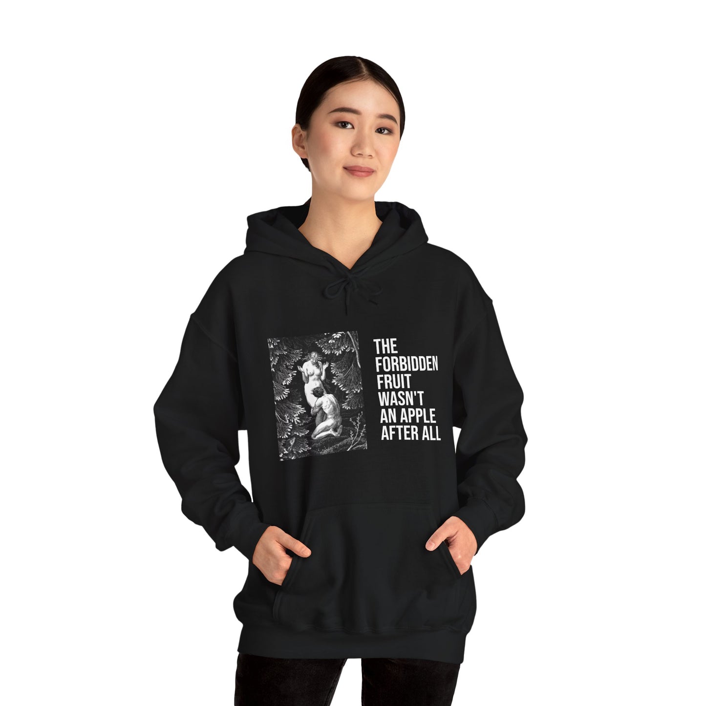 Hooded Sweatshirt- Adam and Eve in Paradise by Max Svabinsky