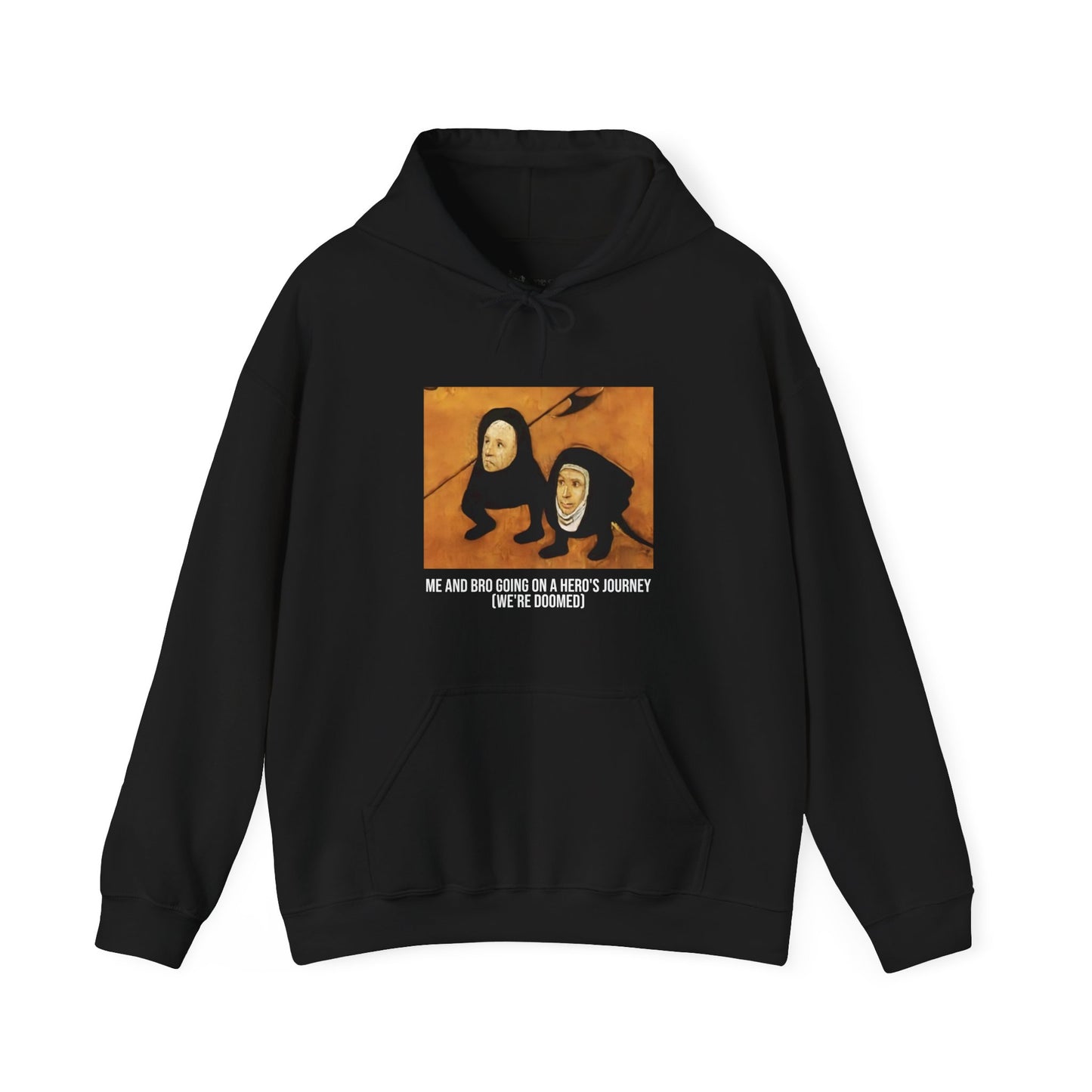 Hooded Sweatshirt - Hell (Fragment of Last Judgment) by Hieronymus Bosch (Front)