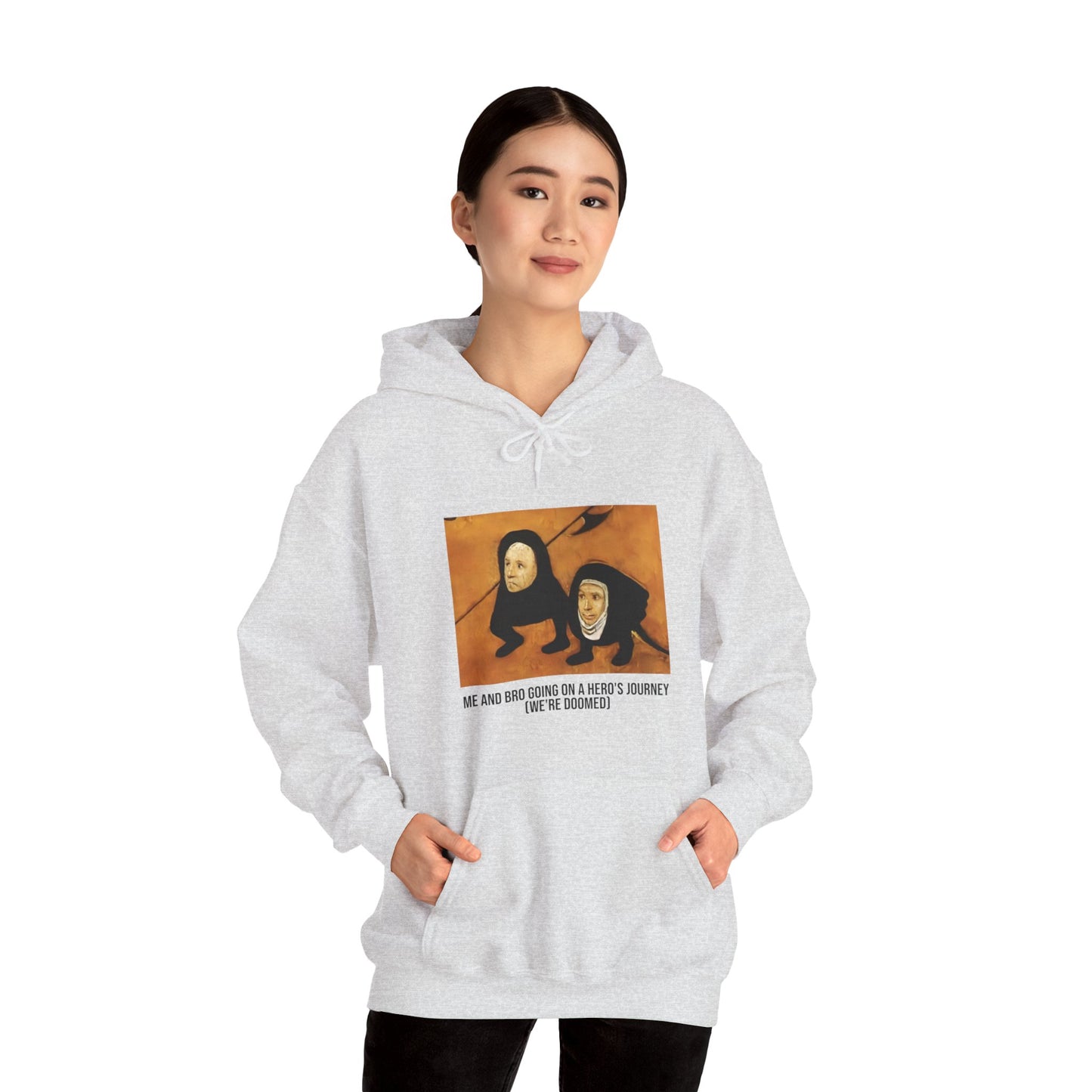 Hooded Sweatshirt - Hell (Fragment of Last Judgment) by Hieronymus Bosch (Front)