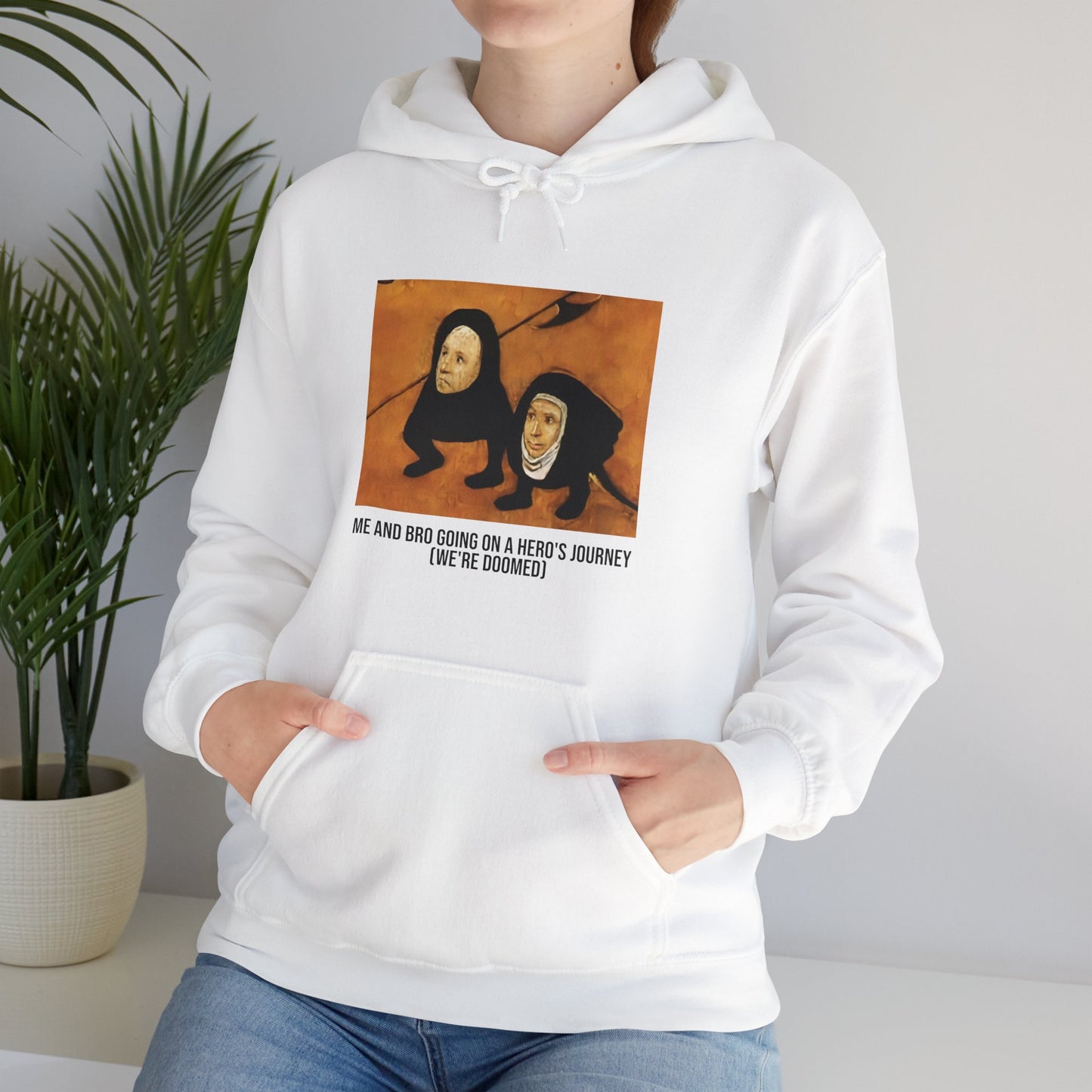 Hooded Sweatshirt - Hell (Fragment of Last Judgment) by Hieronymus Bosch (Front)