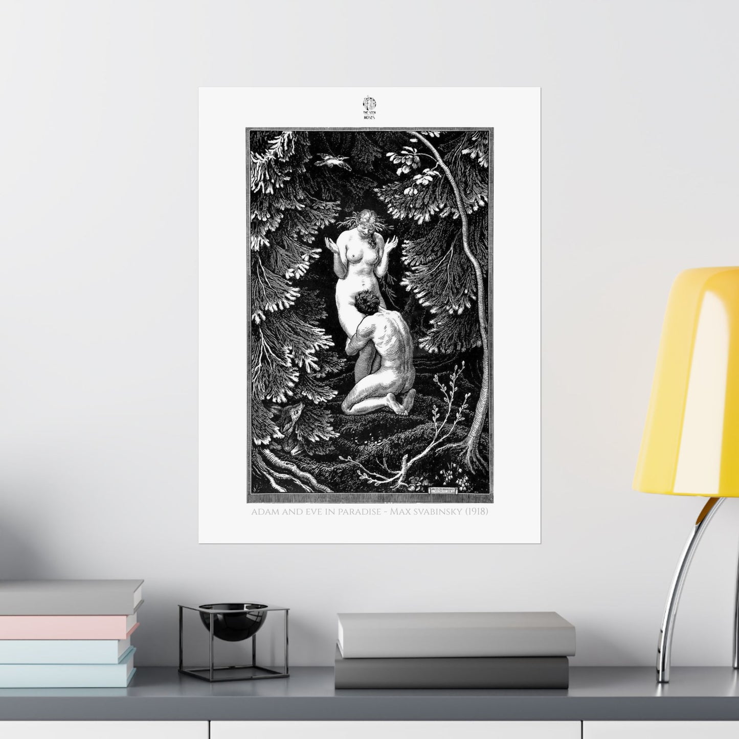 Adam and Eve in Paradise - Max Švabinsky (1918)