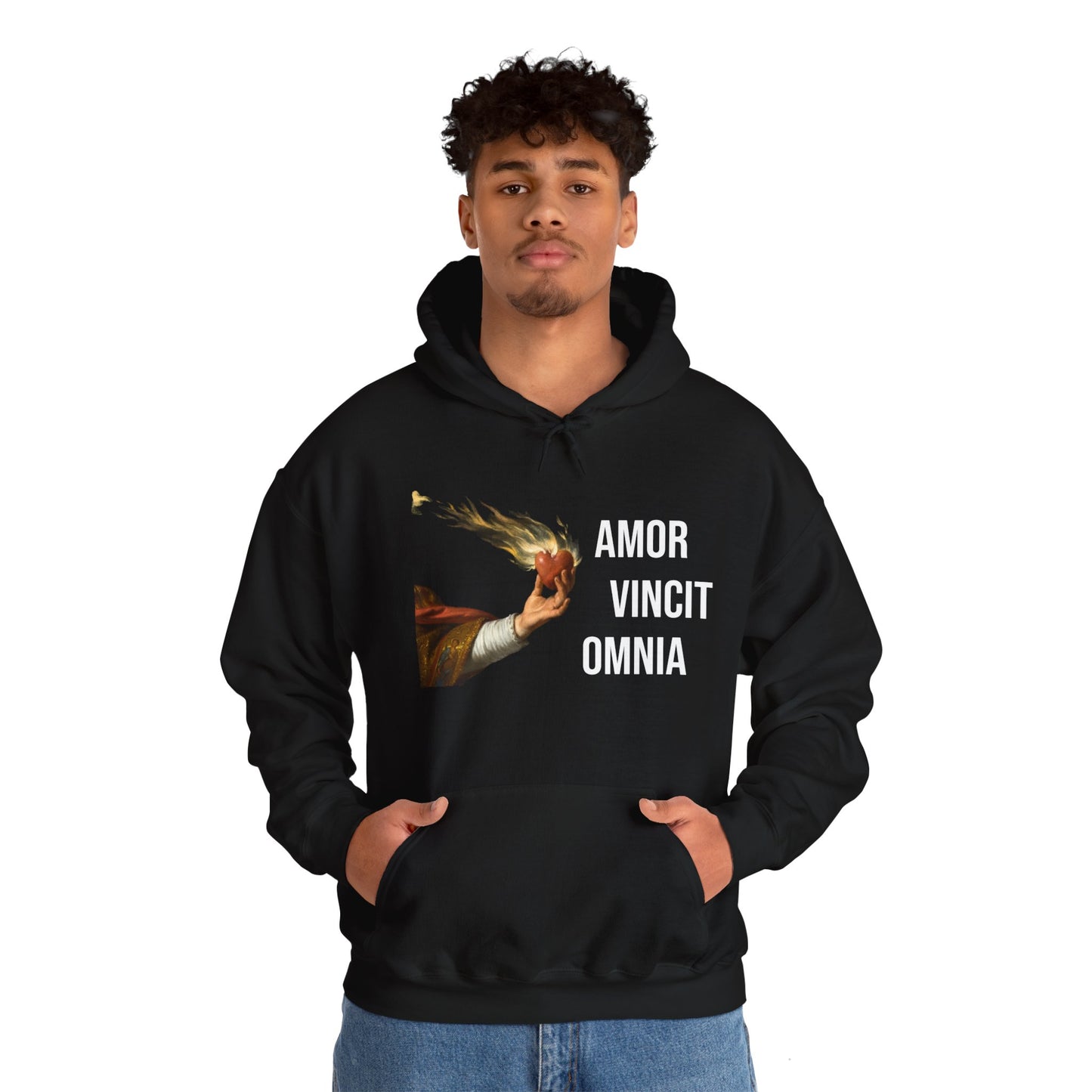 Hooded Sweatshirt- Saint Augustine by Philippe de Champaigne (Front+Back)