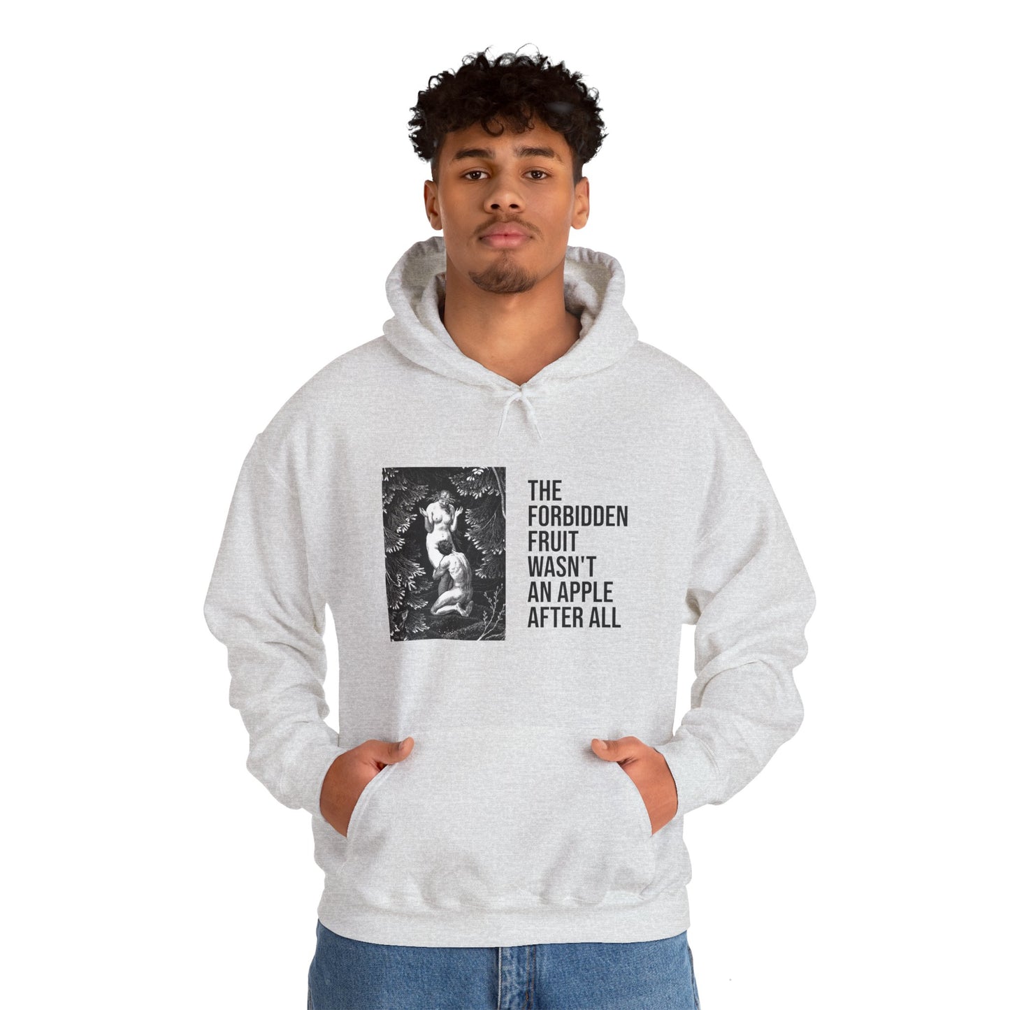 Hooded Sweatshirt- Adam and Eve in Paradise by Max Svabinsky