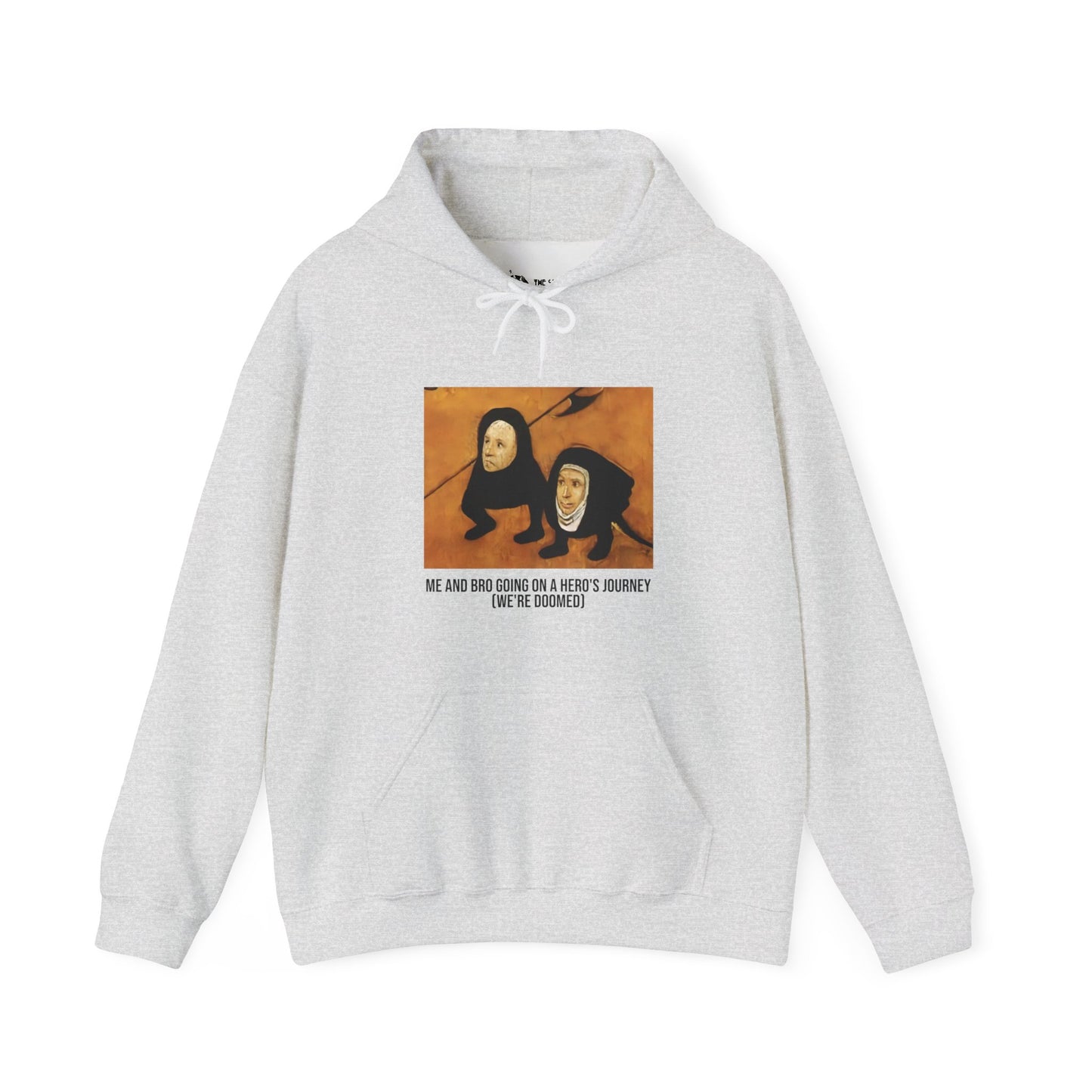 Hooded Sweatshirt - Hell (Fragment of Last Judgment) by Hieronymus Bosch (Front)
