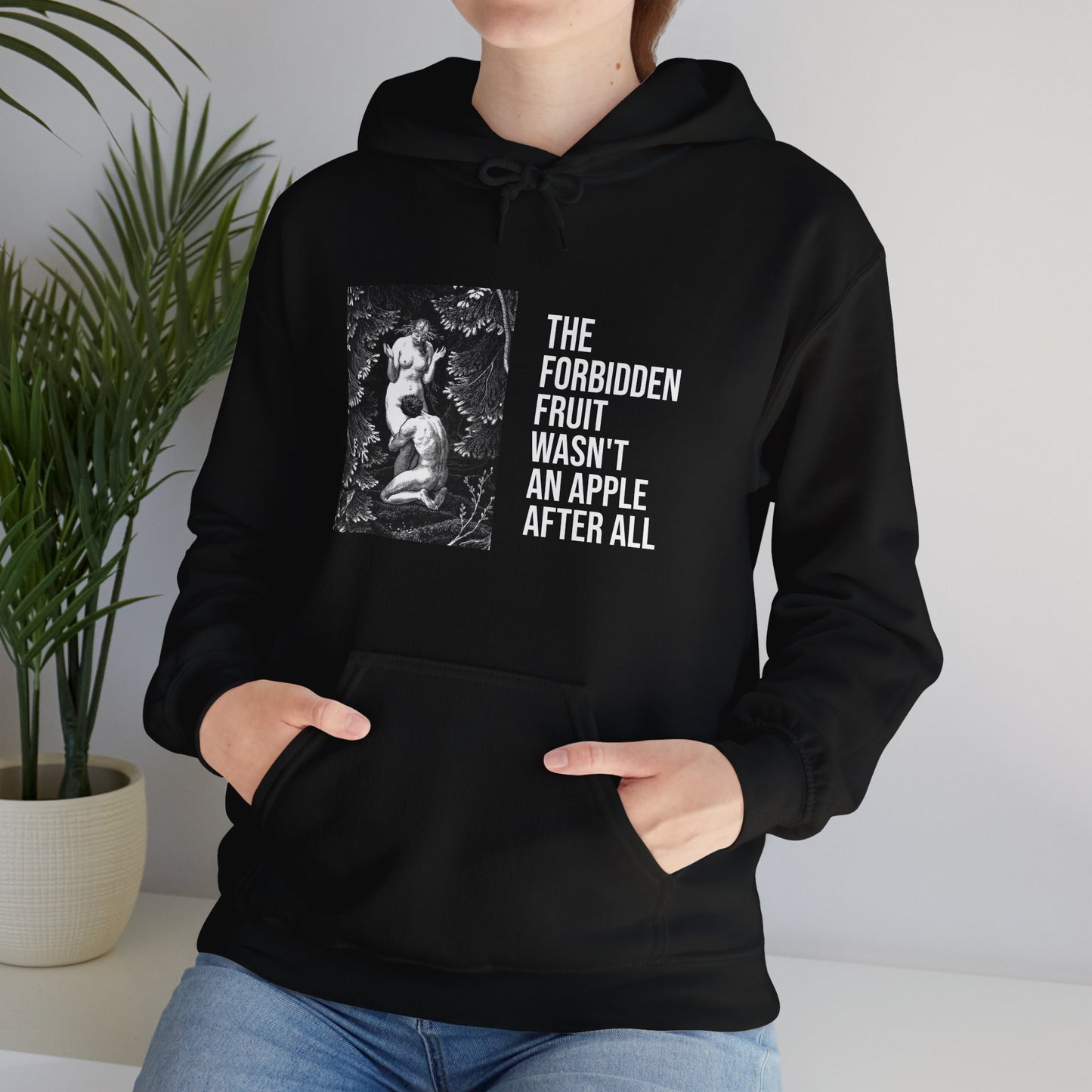 Hooded Sweatshirt- Adam and Eve in Paradise by Max Svabinsky