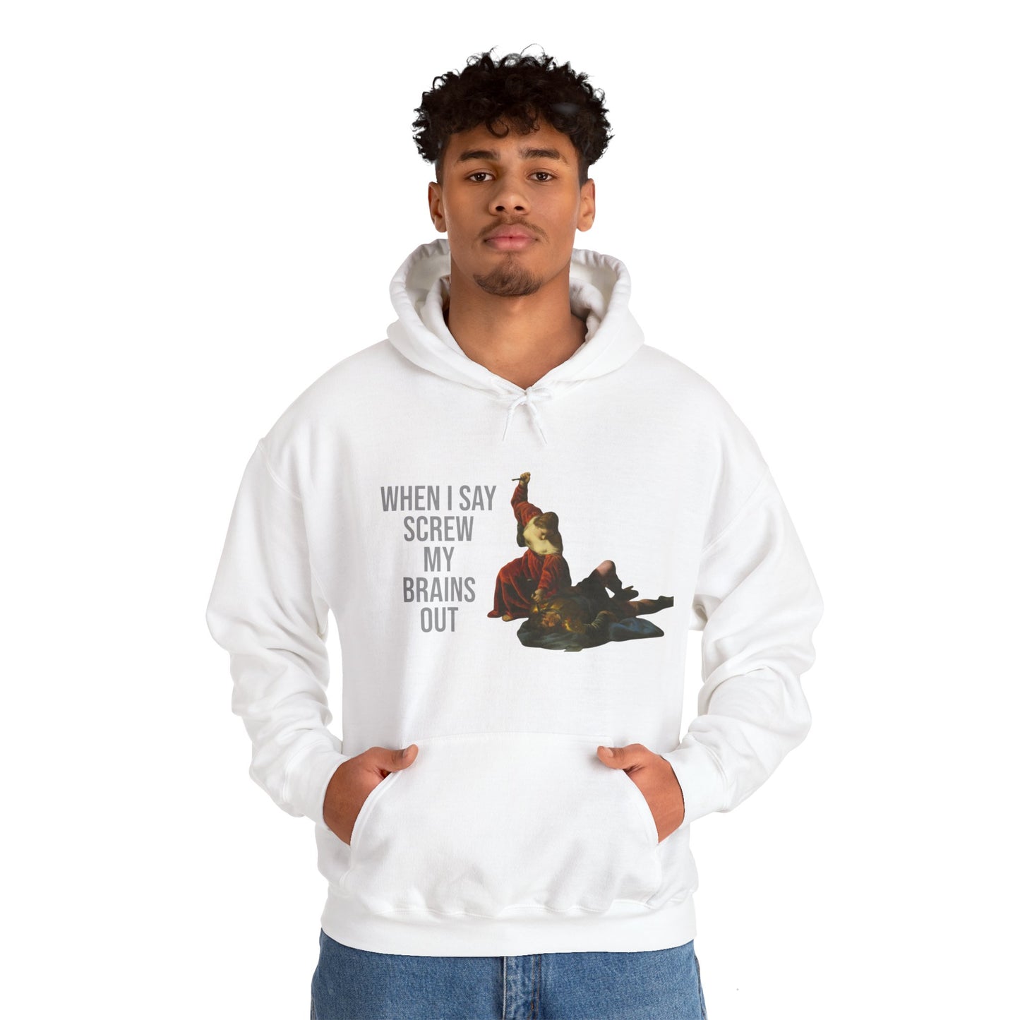 Hooded Sweatshirt- Jael and Sisera by Alessandro Turchi (Front)