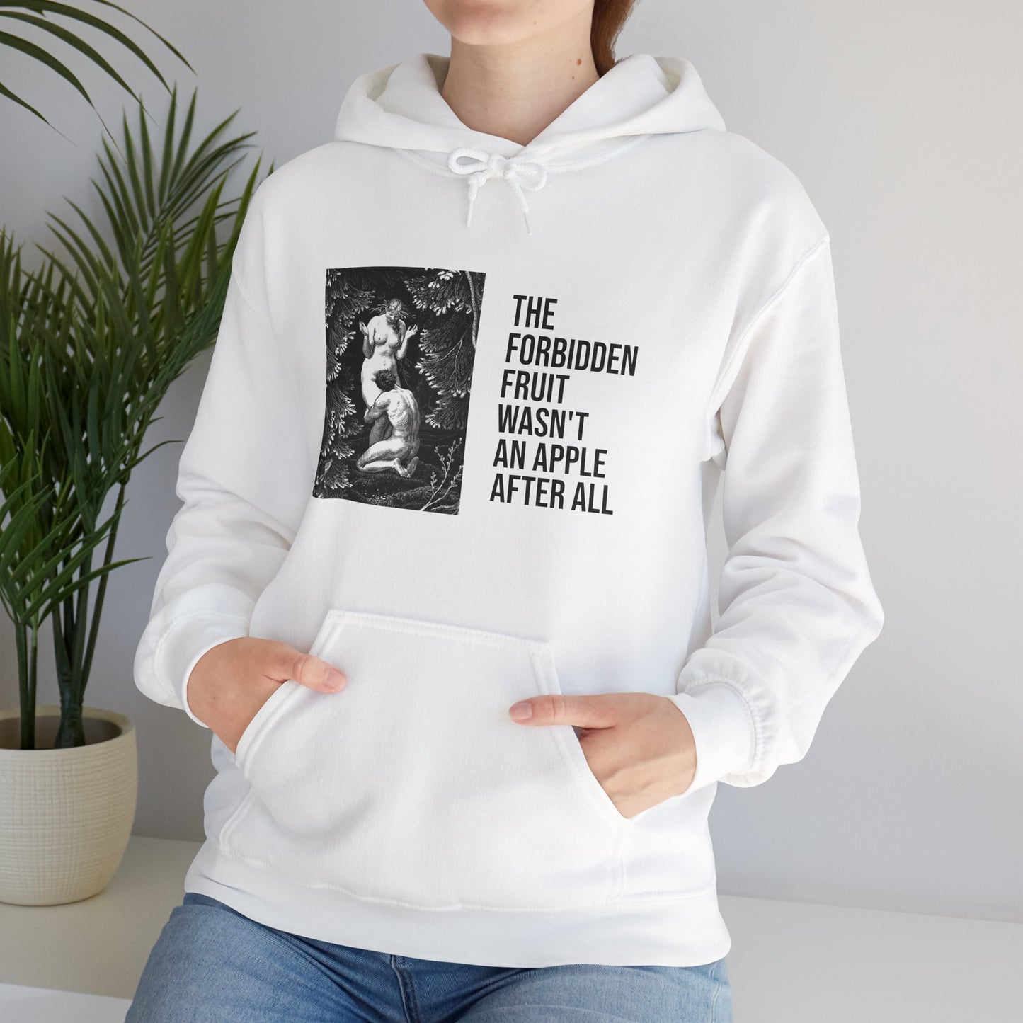 Hooded Sweatshirt- Adam and Eve in Paradise by Max Svabinsky