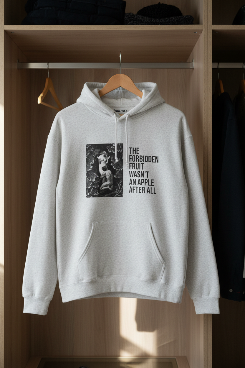 Hooded Sweatshirt- Adam and Eve in Paradise by Max Svabinsky
