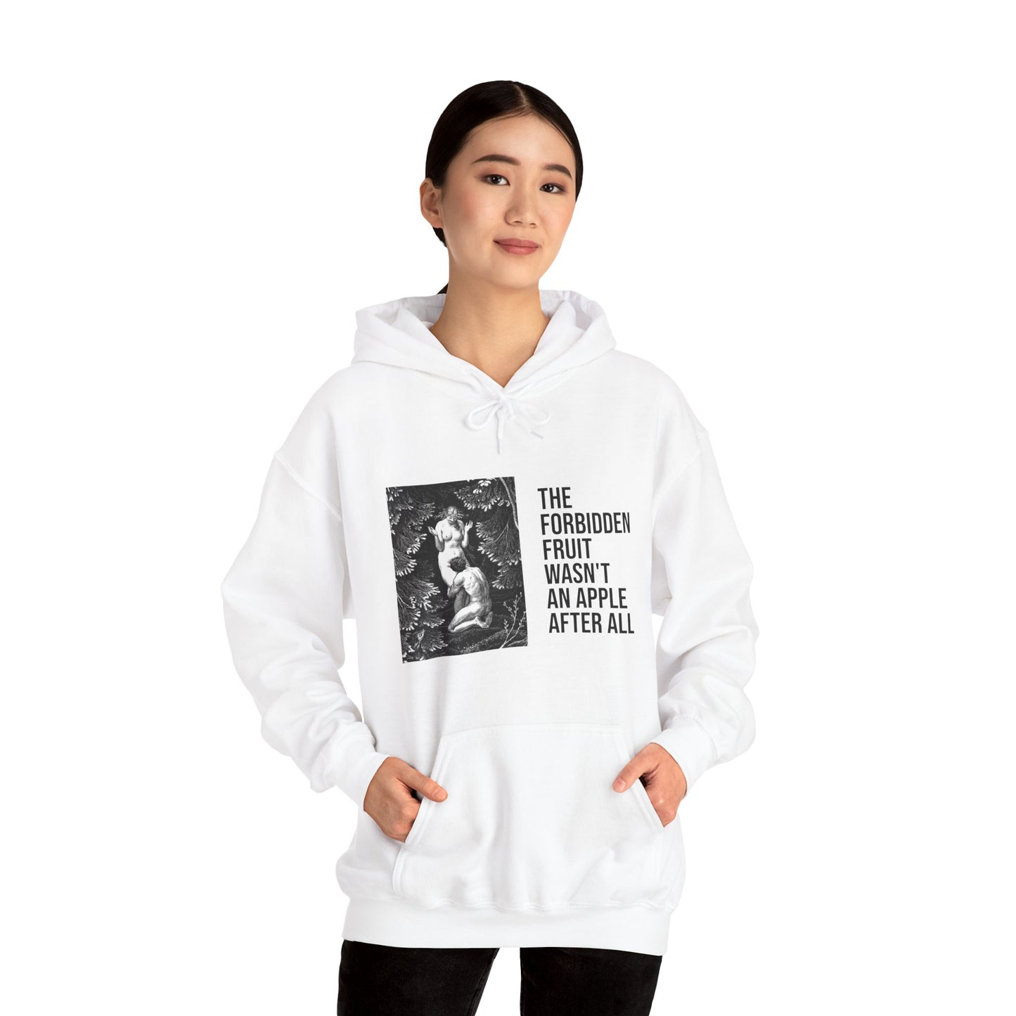 Hooded Sweatshirt- Adam and Eve in Paradise by Max Svabinsky