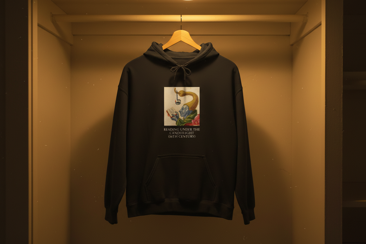 Hooded Sweatshirt- Book Light, Italy, 15th century (Front)