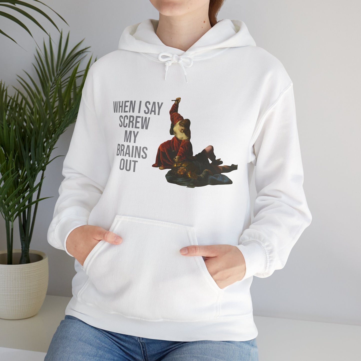 Hooded Sweatshirt- Jael and Sisera by Alessandro Turchi (Front)