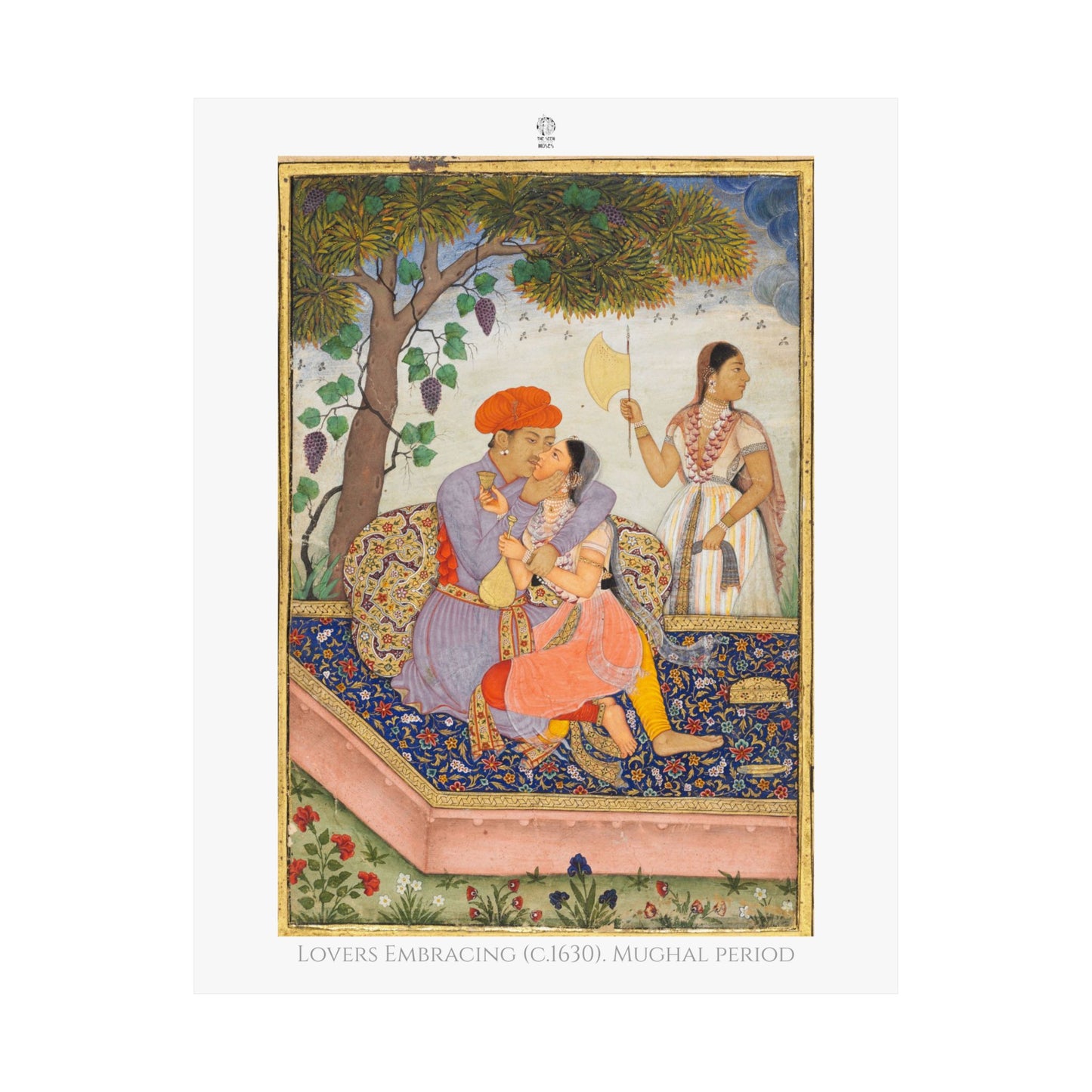 Lovers Embracing (c.1630). Mughal period
