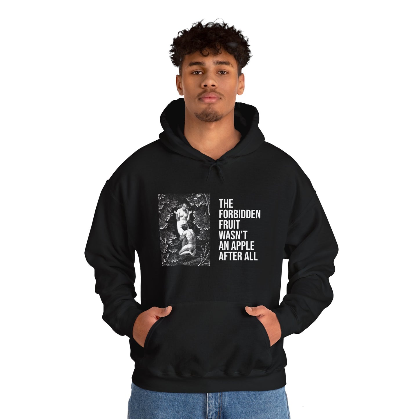 Hooded Sweatshirt- Adam and Eve in Paradise by Max Svabinsky