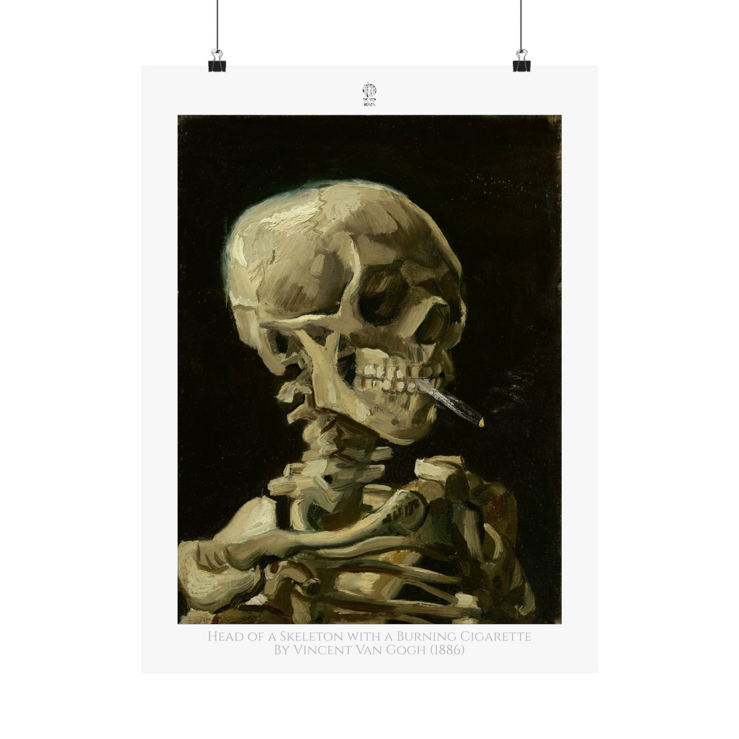 Head of a Skeleton with a Burning Cigarette by Vincent Van Gogh (1886)