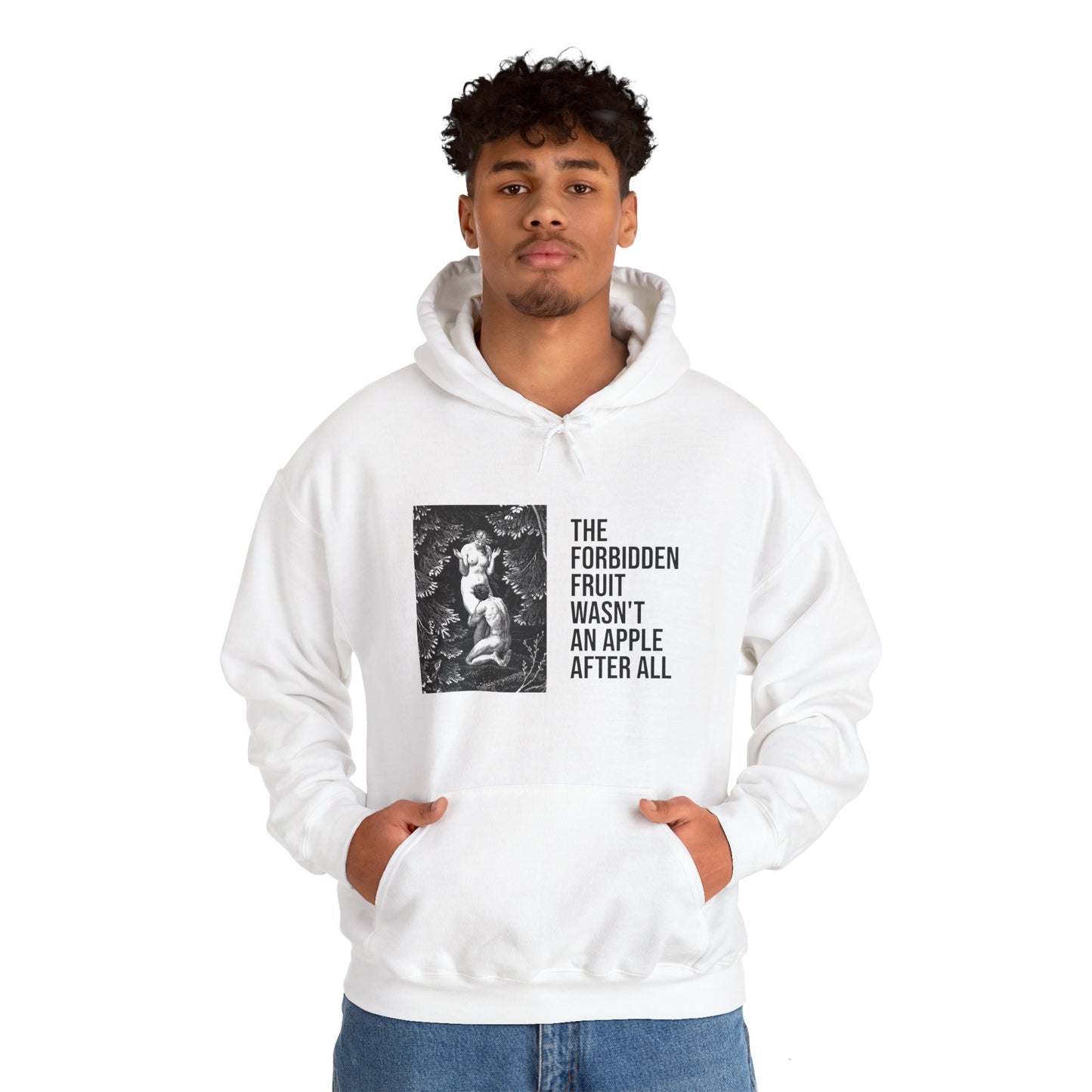 Hooded Sweatshirt- Adam and Eve in Paradise by Max Svabinsky
