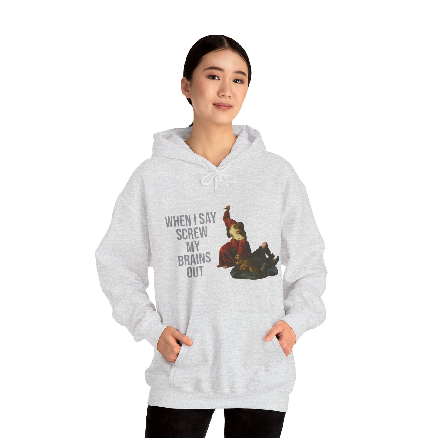 Hooded Sweatshirt- Jael and Sisera by Alessandro Turchi (Front)