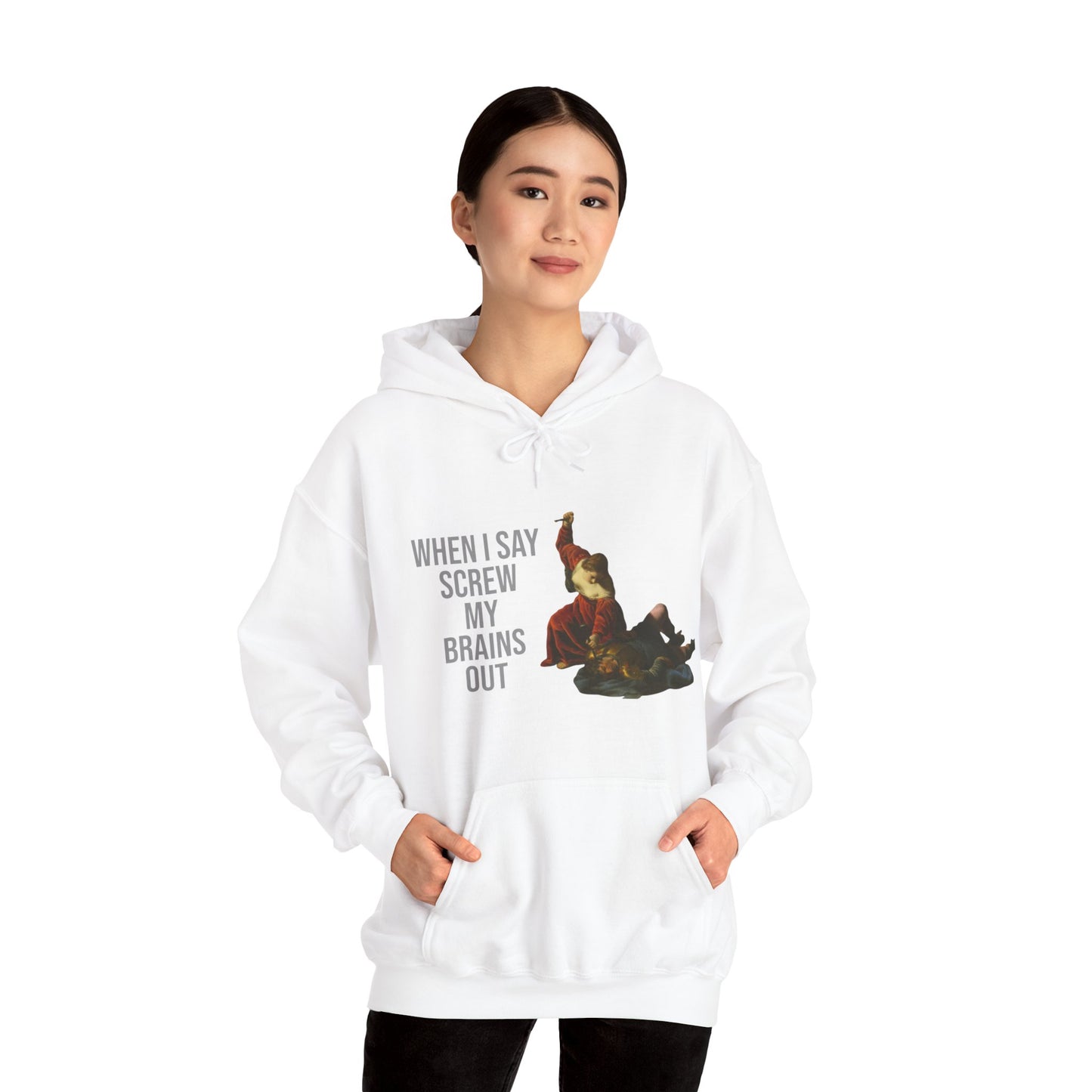 Hooded Sweatshirt- Jael and Sisera by Alessandro Turchi (Front)