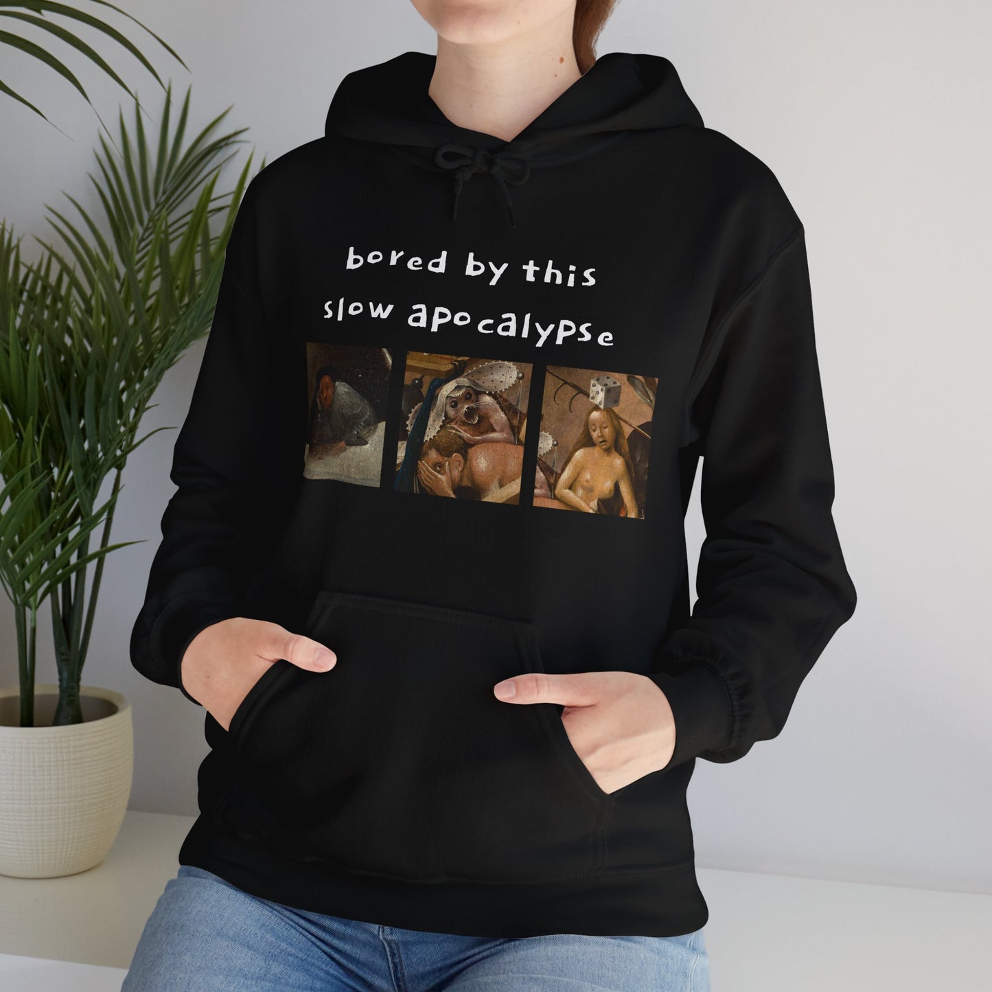 Hooded Sweatshirt- Garden of Earthly Delights (Hell panel) by Hieronymus Bosch (Front+Back)