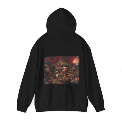 Hooded Sweatshirt- Dulle Griet by Pieter Brueghel the Elder (Front+Back)