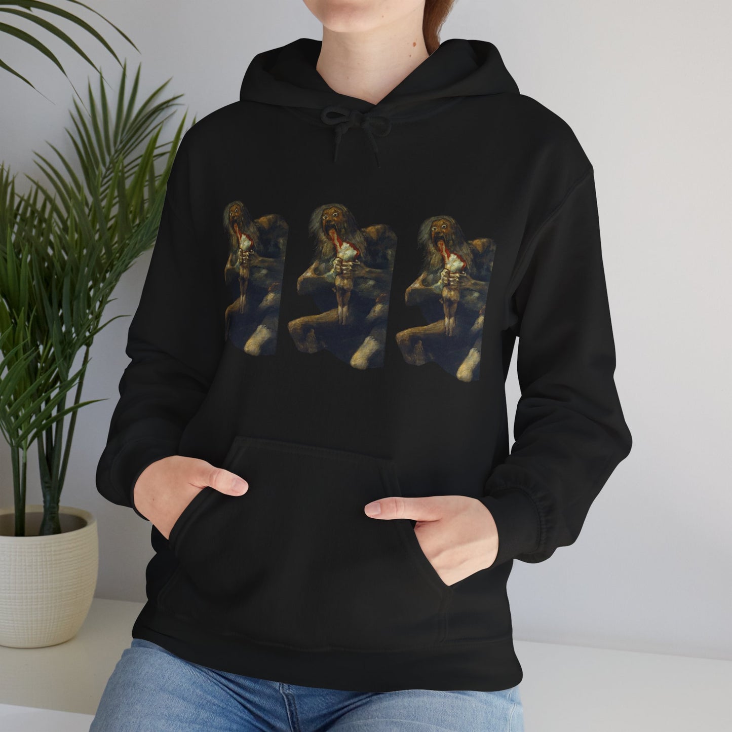 Hooded Sweatshirt - Saturn Devouring His Son by Francisco Goya (1819-23)