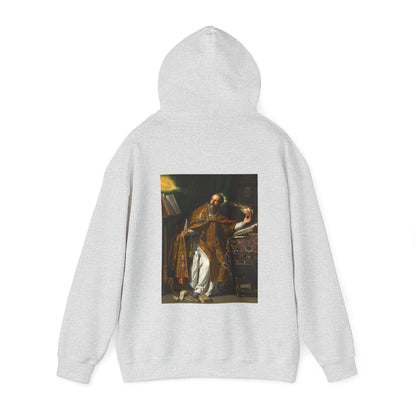 Hooded Sweatshirt- Saint Augustine by Philippe de Champaigne (Front+Back)