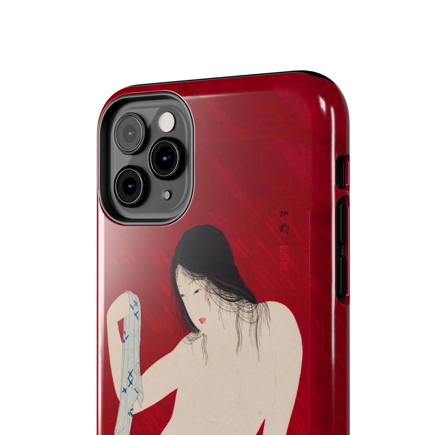 Nude playing with Cat by Takahashi Shōtai