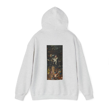 Hooded Sweatshirt- Garden of Earthly Delights (Hell panel) by Hieronymus Bosch (Front+Back)