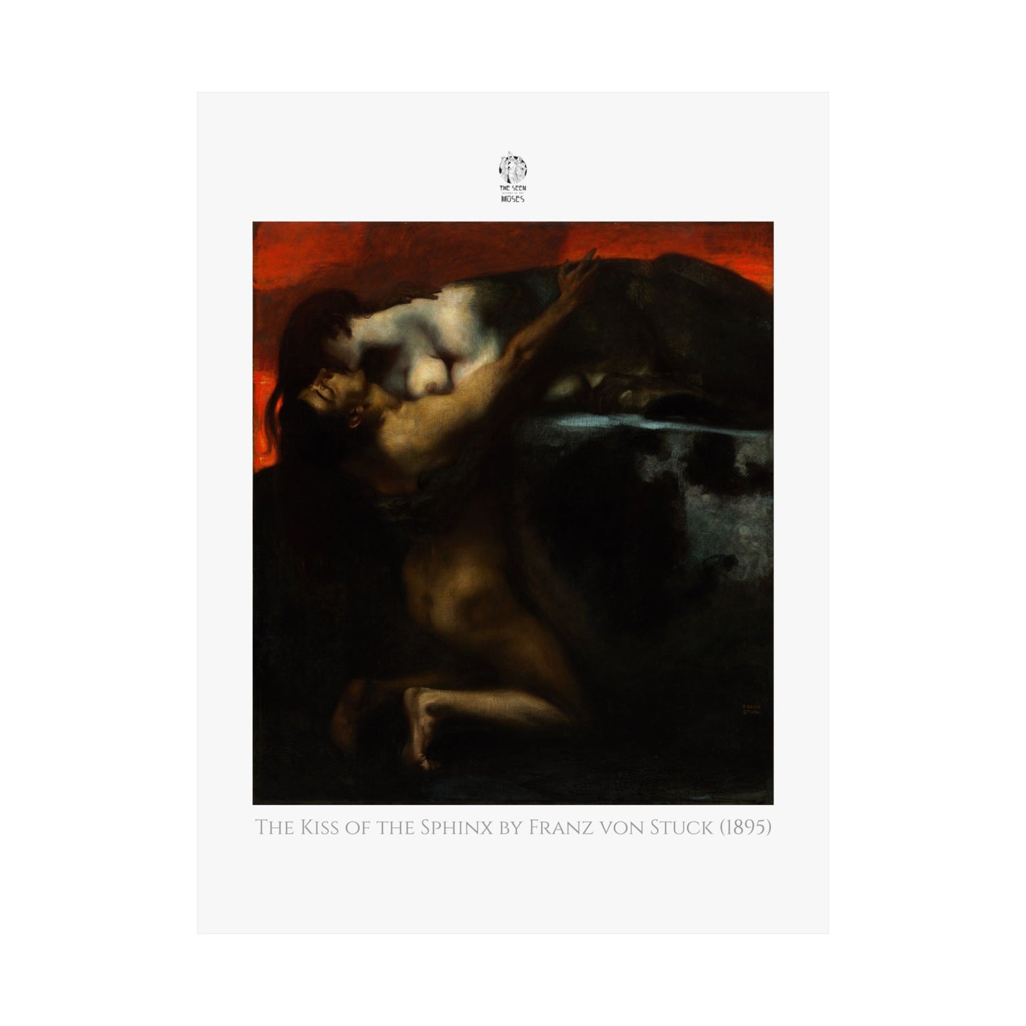 The Kiss of the Sphinx by Franz von Stuck (1895)