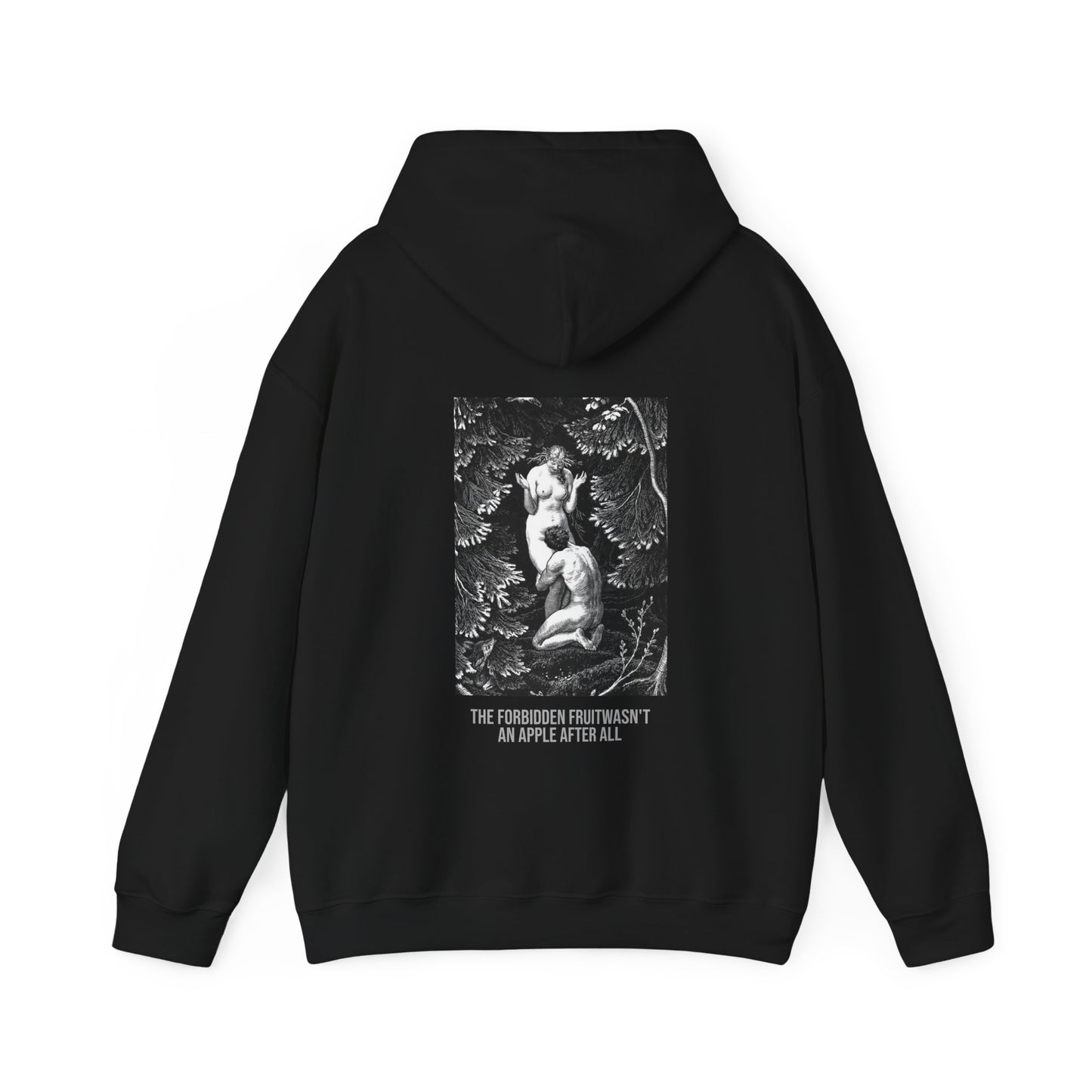 Hooded Sweatshirt- Adam and Eve in Paradise by Max Svabinsky (Front+Back)