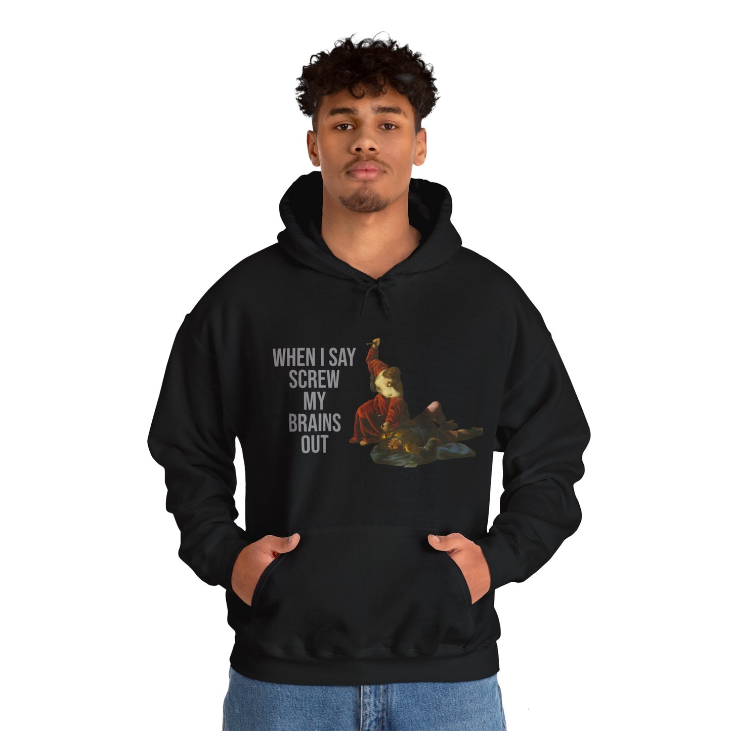 Hooded sweatshirt- Jael and Sisera by Alessandro Turchi (Front)