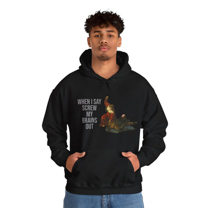 Hooded sweatshirt- Jael and Sisera by Alessandro Turchi (Front)