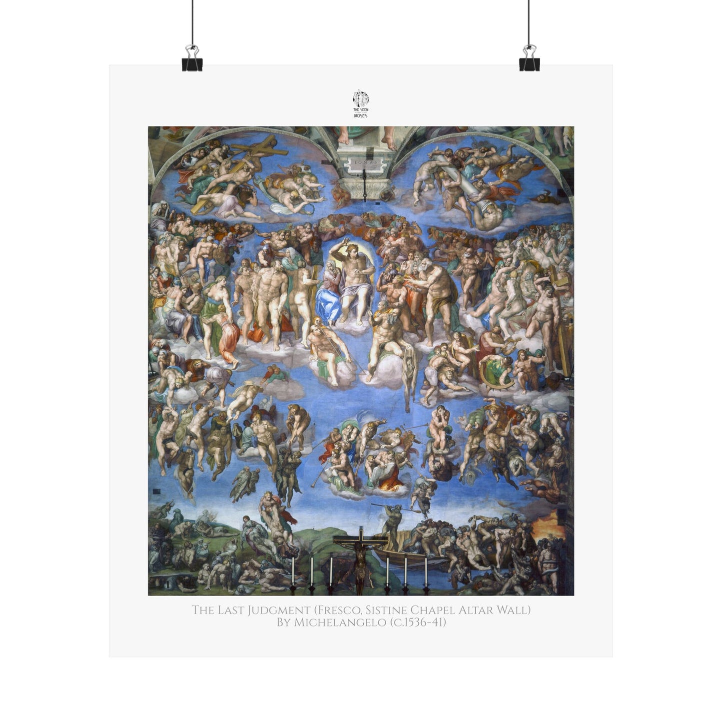 The Last Judgment (Fresco, Sistine Chapel Altar Wall) by Michelangelo (c.1536-41)