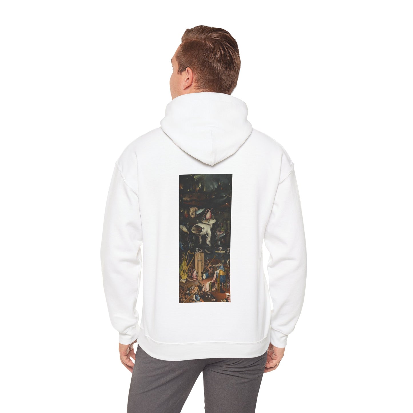 Hooded Sweatshirt- Garden of Earthly Delights (Hell panel) by Hieronymus Bosch (Front+Back)