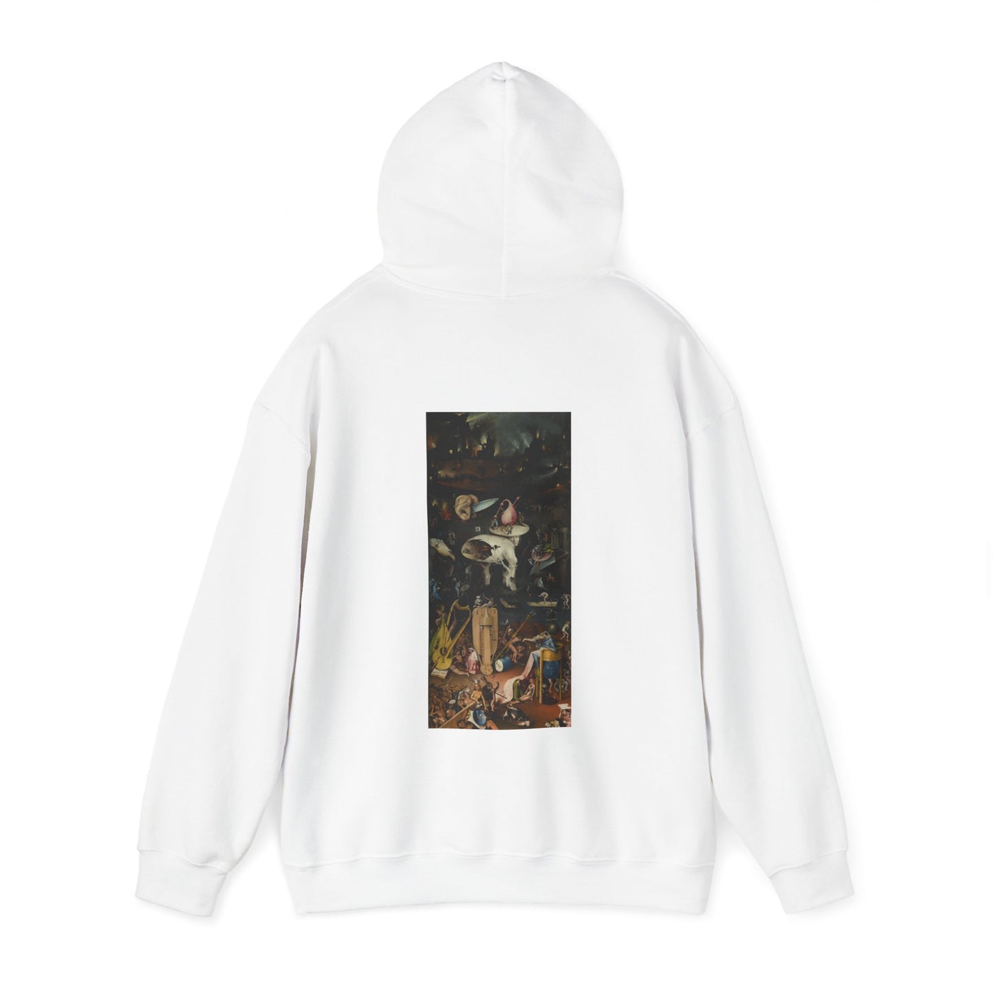 Hooded Sweatshirt- Garden of Earthly Delights (Hell panel) by Hieronymus Bosch (Front+Back)