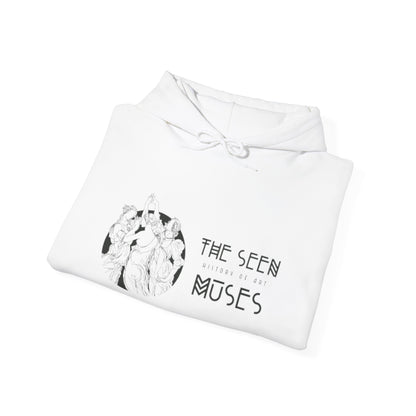 Hooded Sweatshirt- The Seen Muses Primavera by Botticelli logo (Front+Back)