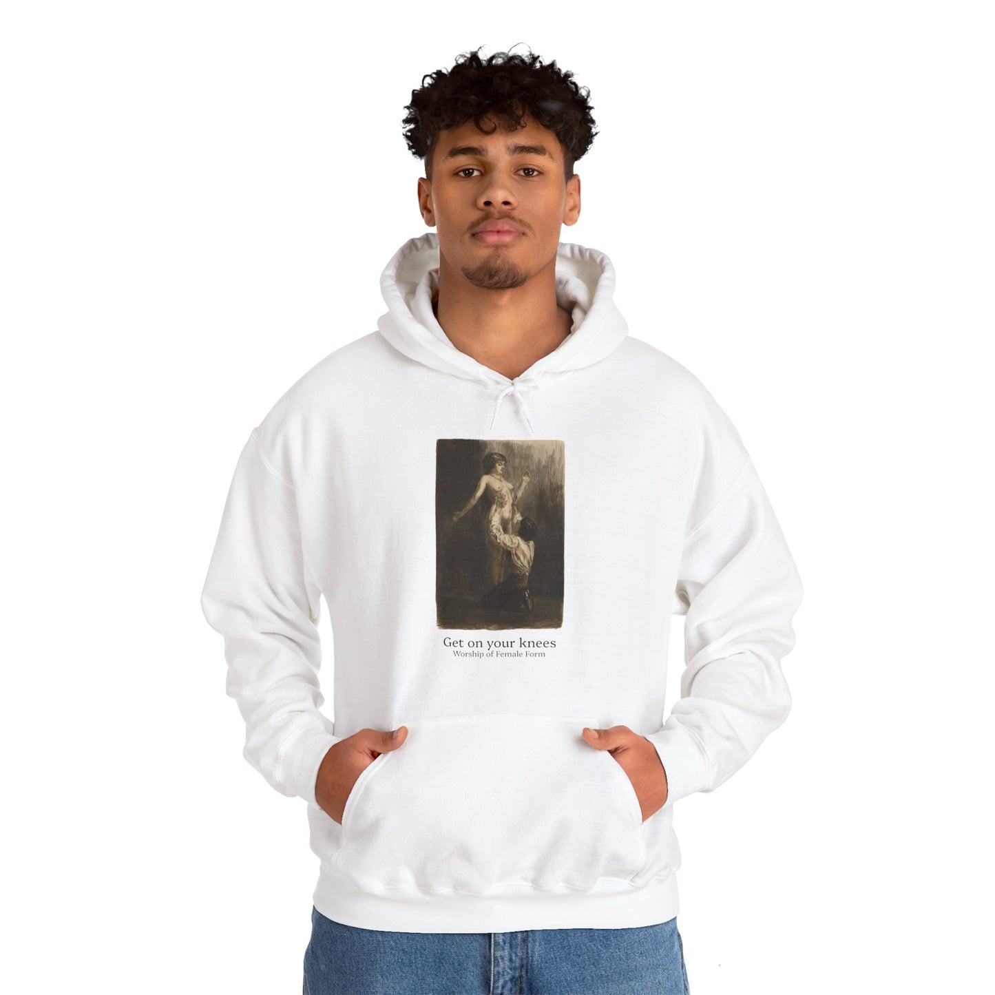 Hooded Sweatshirt- Worship of the Female Form by Almery Lobel Riche