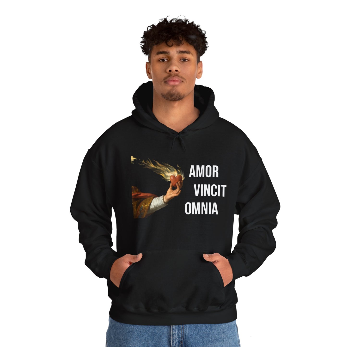 Hooded Sweatshirt- Saint Augustine by Philippe de Champaigne (Front+Back)