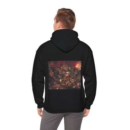 Hooded Sweatshirt- Dulle Griet by Pieter Brueghel the Elder (Front+Back)