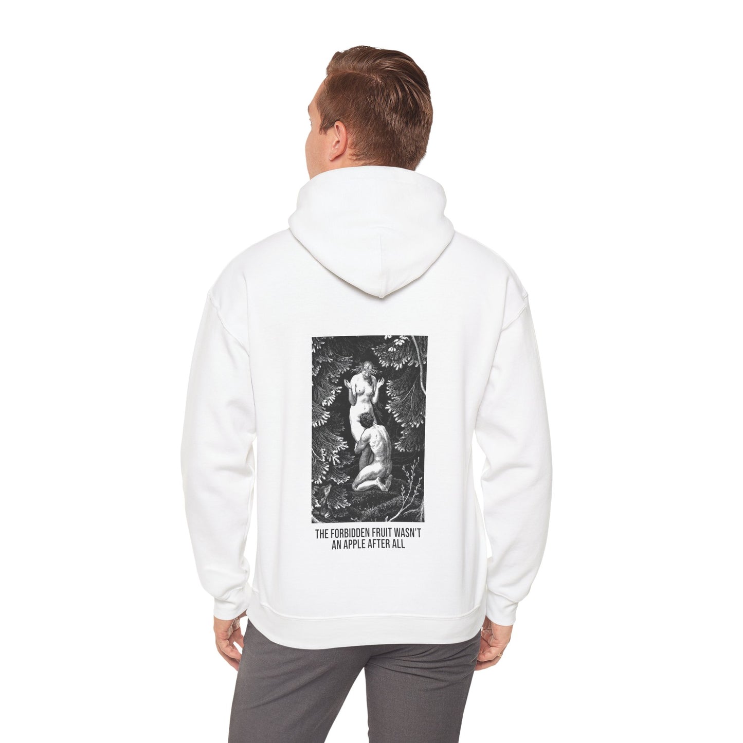 Hooded Sweatshirt- Adam and Eve in Paradise by Max Svabinsky (Front+Back)