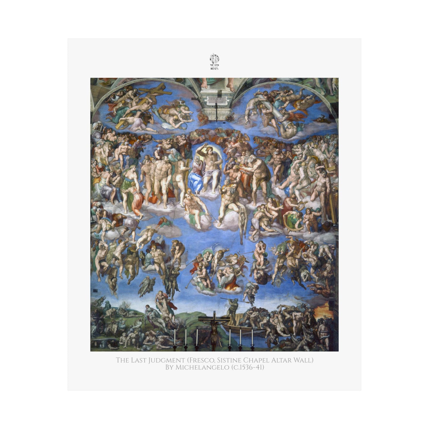 The Last Judgment (Fresco, Sistine Chapel Altar Wall) by Michelangelo (c.1536-41)