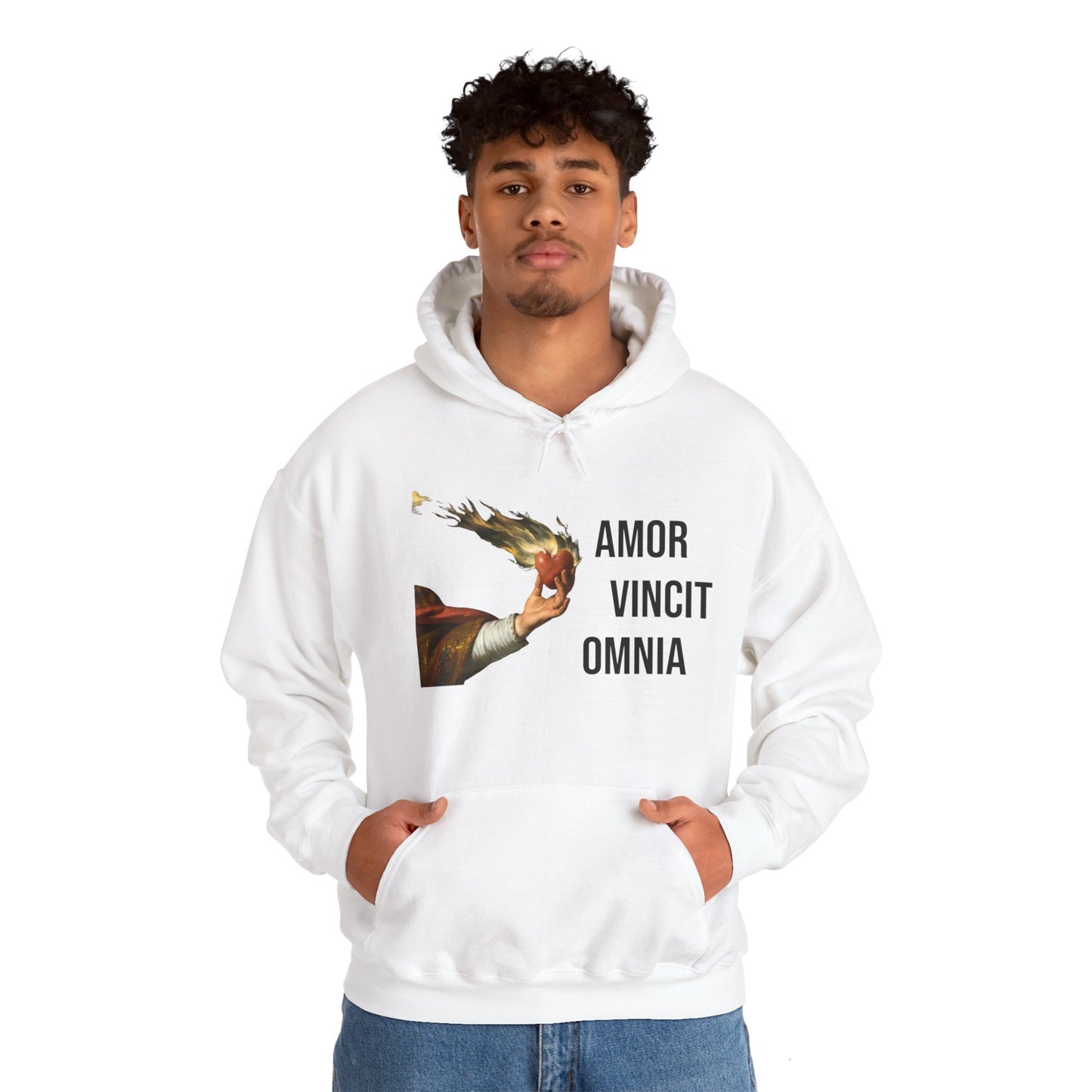 Hooded Sweatshirt- Saint Augustine by Philippe de Champaigne (Front+Back)