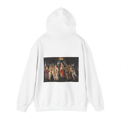 Hooded Sweatshirt- The Seen Muses Primavera by Botticelli logo (Front+Back)