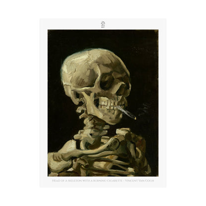 Head of a Skeleton with a Burning Cigarette by Vincent Van Gogh (1886)