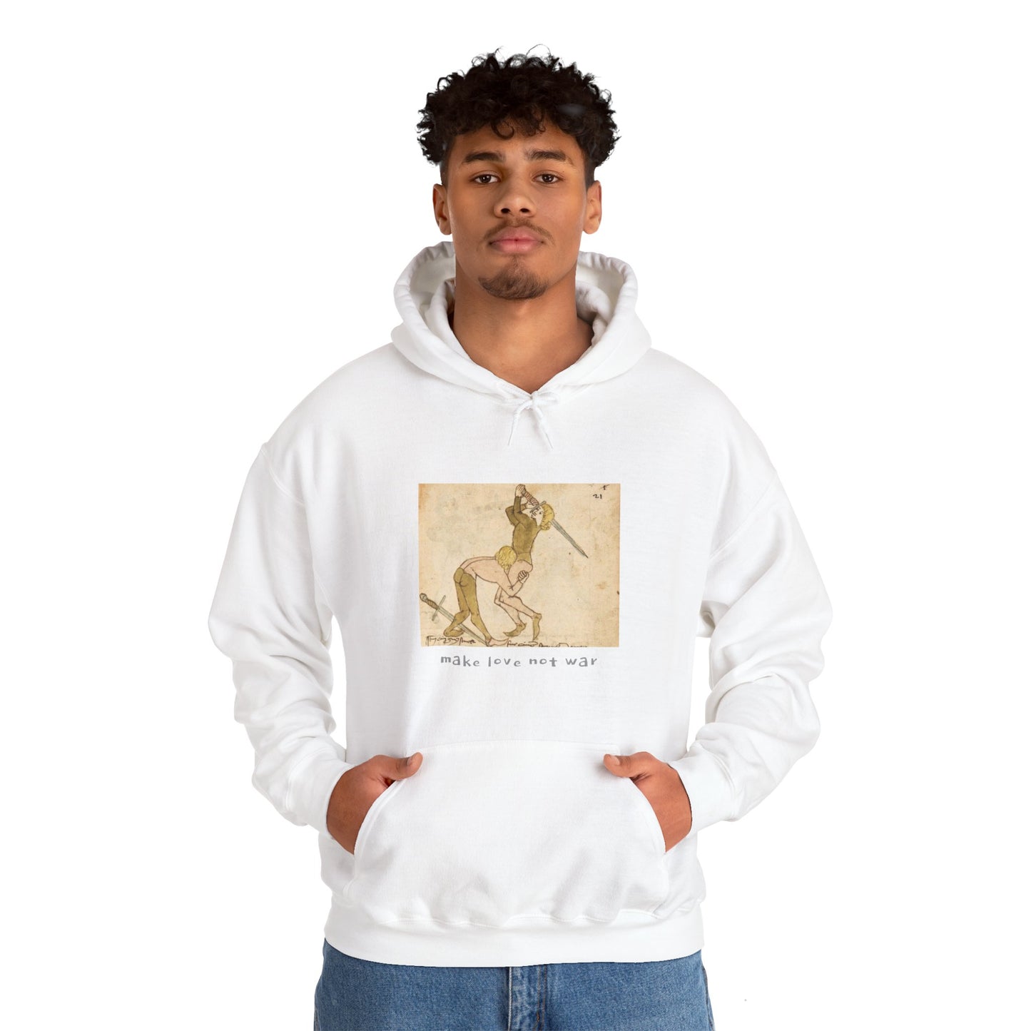 Hooded Sweatshirt- Codex Wallerstein Folio 21R (Front)