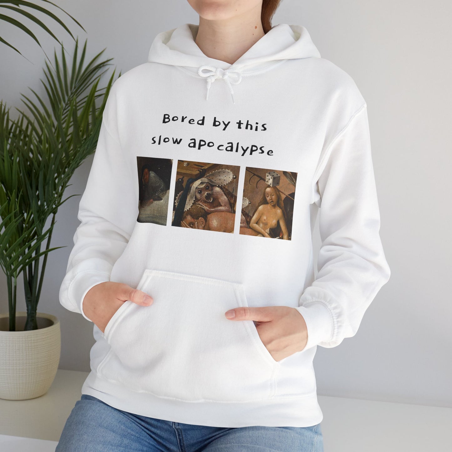 Hooded Sweatshirt- Garden of Earthly Delights (Hell panel) by Hieronymus Bosch (Front+Back)