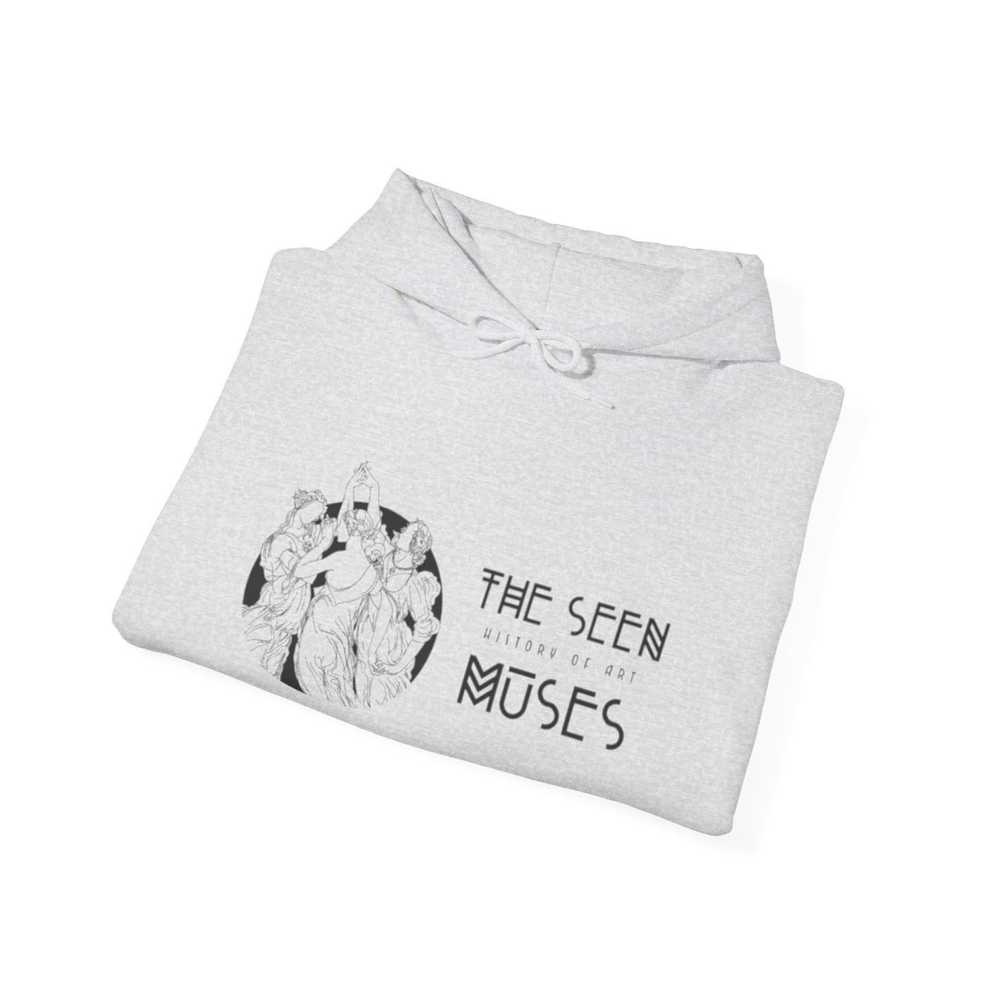 Hooded Sweatshirt- The Seen Muses Primavera by Botticelli logo (Front+Back)