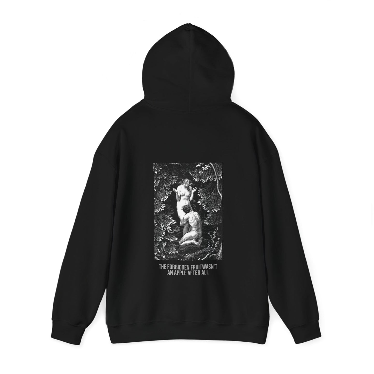 Hooded Sweatshirt- Adam and Eve in Paradise by Max Svabinsky (Front+Back)